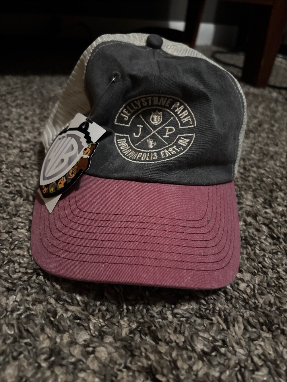 Kids Two-Tone Logo Trucker Hat - Black & Berry